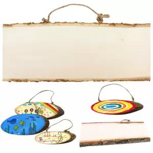 통나무걸이 방문걸이 천연 나무문패 -사각형 (특대) 통나무걸이 방문걸이