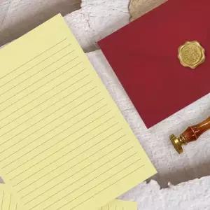 고급 실링 왁스 스티커 편지지 세트 2P 위문편지 카드 (WFKBZVS)