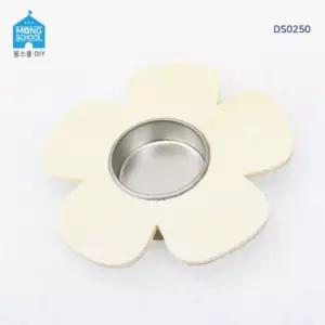 몽스쿨 플라워 캔들받침 촛대 양초 접시 받침대 트레이 장식 꽂이 꽃모양 홀더 (2개)