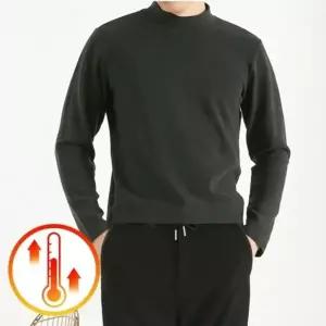 남자 반목폴라 모크넥 반목티 겨울 니트 티셔츠