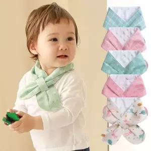 (겨울용) 체크 리프 숲속 목도리형 스카프빕 204458 순면턱받이 면턱받이