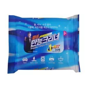 동성 만능크리너 30매 먼지청소 물티슈 일회용 자동차내부 기름 찌든때제거