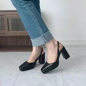 미들힐 메리제인 토오픈 구두 슬링백 하이힐 키높이