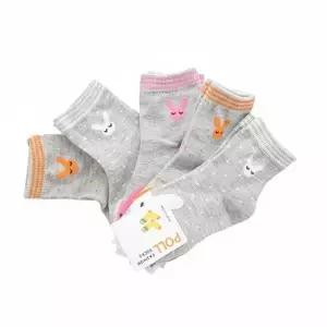 국산 5-6세 유아동 발목토끼 중목 양말 5켤레 세트 랜덤발송