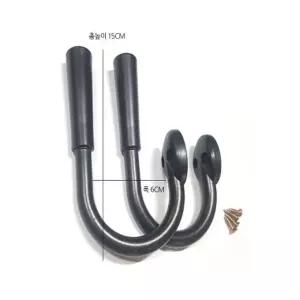 베이직커튼고리 고정고리 원룸 대형2매1세트 베이직 다용도걸이 대형 (WFKBW0A)