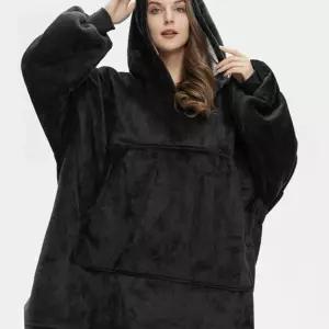 L78 집순이 후드 수면 잠옷 담요옷 롱 후드 후리스 극