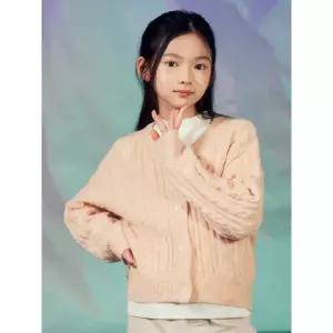 [롯데백화점]탑텐키즈 MKG1EC2201 여아) 울블렌드 케이블 가디건