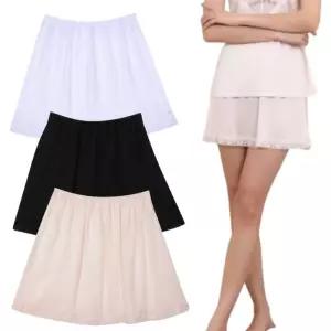 여자 쿨 인견 냉감 속치마 레이스 슬립 화이트 100 2X 보들보들한촉감