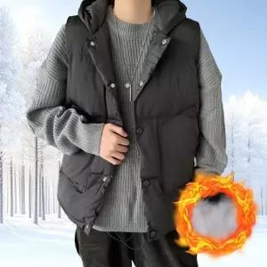 겨울조끼 공용 후드 낚시 등산 패딩조끼 베스트