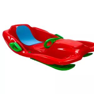 자동차 핸들 눈썰매 썰매장 아이스카 스노우 겨울 빙판 스키 레드 썰매 스케이트