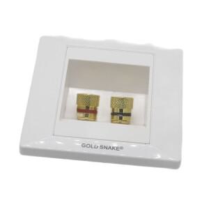 2위치 스피커 패널 4mm 바나나 소켓 금도금 터미널 박스 오디오 콘센트