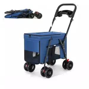 중형견 유모차 개모차 접이식 오거나이저 에어버기 분리형