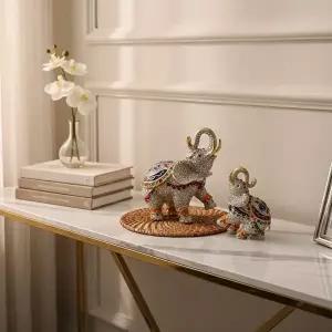 [미아트]데일리데코 칠보 로얄 코끼리가족 장식소품 보석함