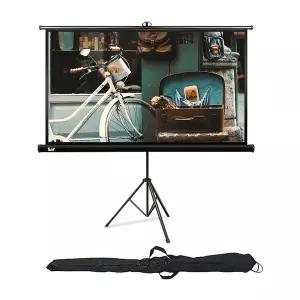[태리]빔프로젝터 빔스크린 차박 캠핑용 50인치 풀세트 와이드 일체형 유압 스탠드 휴대용 미니