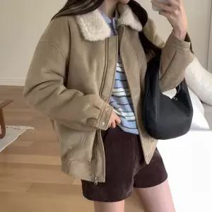 [코코블랑] 오디프 퍼 무스탕 스웨이드 점퍼