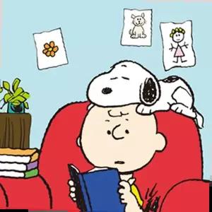 수채화그림 DIY 페인팅 피너츠 스누피 찰리브라운 독서 25X25