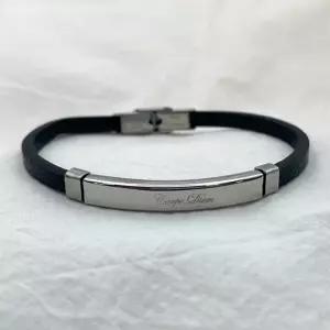 학생 팔찌 써지컬 가죽 커플 심플 신상입고 여자 만들기 이니셜 템 추천 손목 아이 매듭 스틸 액세사리 남