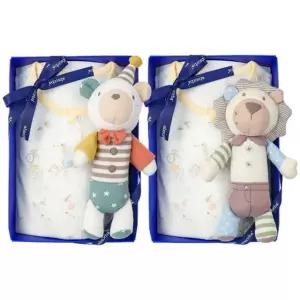 [갤러리아] (압소바출산,백일,돌,유아내의세트)비행기7부내의+사자,곰돌딸랑이(A1B-10382SET)