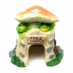 개구리 버섯 햄스터 은신처 하우스 오두막 생태계 공간 놀이기구 보호 소 안전 조물