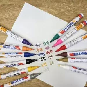 [알티피아]유성 마카펜 컬러 페인트 12색 미술 수업 유리 학교