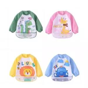 아기 어린이집 다용도 나비드림 긴팔 포켓 턱받 GWM 아기턱받이 면턱받이