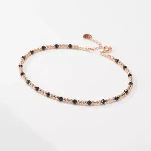 [더스톤즈]18K 오아르 블랙스피넬 매듭 팔찌