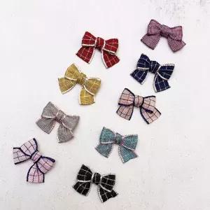 미니 체크 리본 선물 포장 공예 장식 패브릭 리본 20P 포장리본 꽃리본