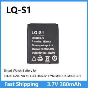 PURFIELD 스마트 워치 배터리 QW09 DZ09 W8 A1 X6 스마트워치용 리튬 충전식 LQ-S1 교체 3.7v 380mAh