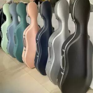 첼로 하드 케이스 악기 광택 블랙 수화물 전용 가방 하얀색