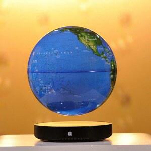 무중력 지구본 360도 공중부양 자기 남색 30cm 12인치 인테리어 사각바닥 자력