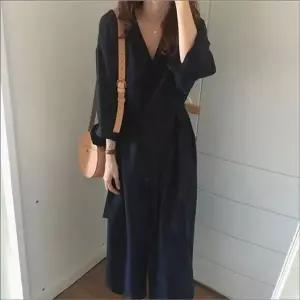 가디건 여성 허리끈 페미닌 남방 2컬러 원피스 루즈핏 롱셔츠