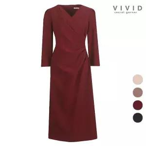 [하프클럽/비비드시크릿가너]VIVID 여성 랩 셔링 봄가을 원피스