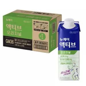 뉴케어 액티브 오리지널 200ml x 24팩 1박스 고단백 활력 영양식 식사대용 음료