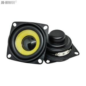 2pcs 4 옴 5W 53M 호환m 사각형 16 코어 듀얼 네오디뮴 자기 방수 스피커 2 인치 노란색 유리 섬유 블루투