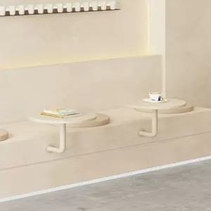 원목 붙박이 테이블 커피숍 부착 벽고정 카페 탁자 책상 데크 미니멀 월넛