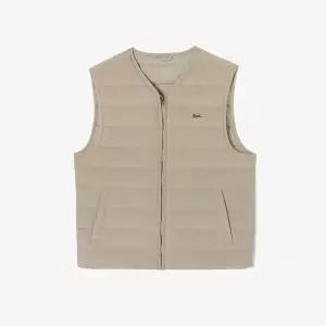 라코스테 남성 다운 베스트 경량 베이지 FB835900