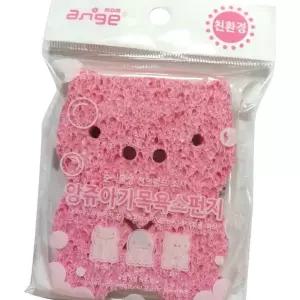 (올핀)아기 목욕스펀지 돼지 천연펄프 곤약 유아스폰지