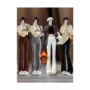 뚜에스틸로 여성 스키니 바지 팬츠 그레이 기모 가을 겨울 하이웨스트 스판 슬림핏 니트 ADOR4