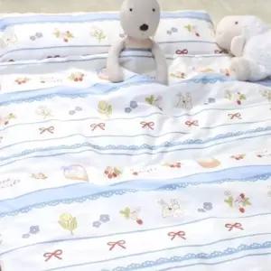(다올)유아 낮잠 이불 세트 순면 100 토끼 가방 포함
