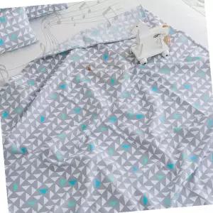 침구 이불 삼각 패턴 그레이 민트 면 소재 사계절 홈텍스타일 침실 거실 블랭킷