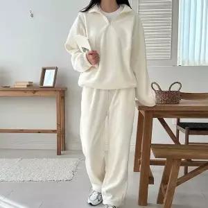 [하프클럽/]반집업 와이드 허리밴딩 트레이닝복 세트 가을겨울