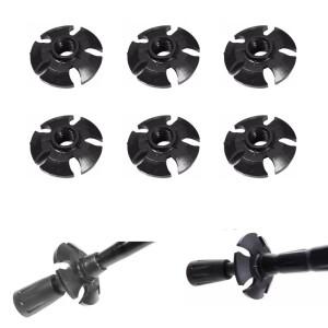 폴 노르딕 워크 스틱 백업 교체 지팡이 야외 캠프 하이킹 바구니 진흙 모래 눈송이 스노우 스키 6 개