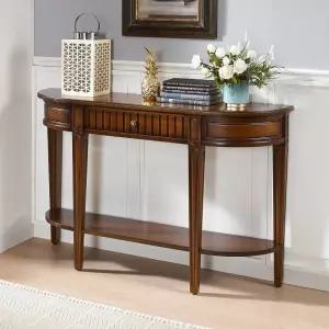 CRT 브라운 엔틱 화장대 테이블 콘솔