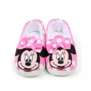 미니마우스 도트리본 방한 실내화