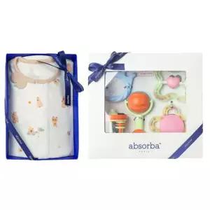 [갤러리아] (압소바출산,백일,돌,신생아내의세트)카푸코튼모달슬림내의+5종딸랑이(A1A-103DSET)