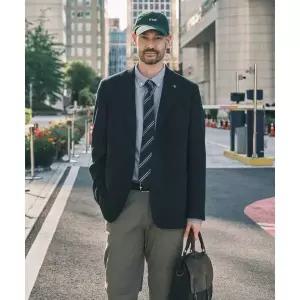 매장정품 STCO 울 헤링본 자켓_네이비 (클래식핏)