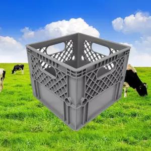 우유박스 회색 4개/플라스틱 밀크 상자 캠핑 다용도