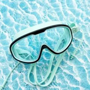 [지앤지] 김서림 방지 고글물안경+귀마개 일체형 뷰수경 와이드물안경