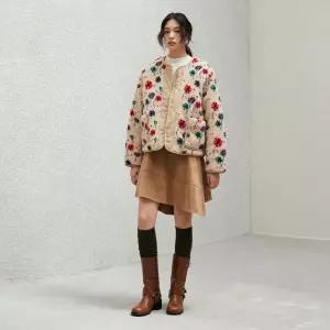 LAP  플라워 뽀글이 퀼팅점퍼 AR4MZA63