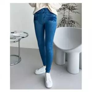 [하프클럽/]데님 데님진레깅스 기모 청 단추 여자청레깅스 레깅스